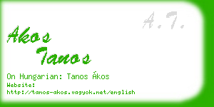 akos tanos business card