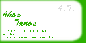 akos tanos business card